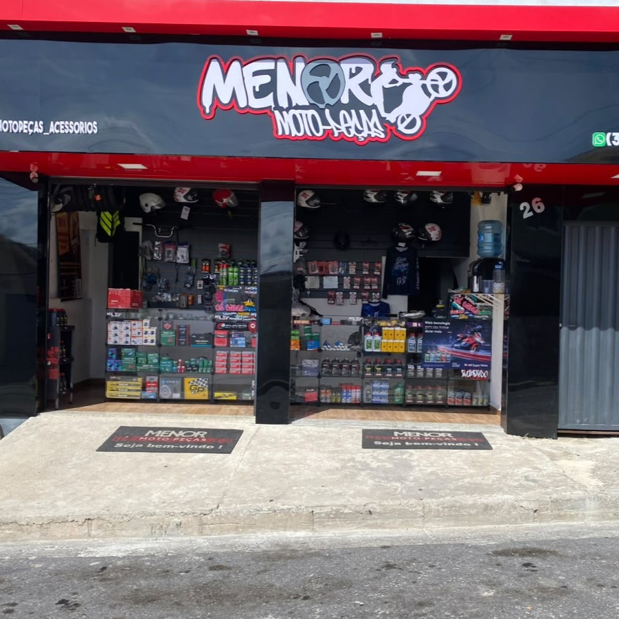 Fachada da Menor Moto Peças em Betim/MG
